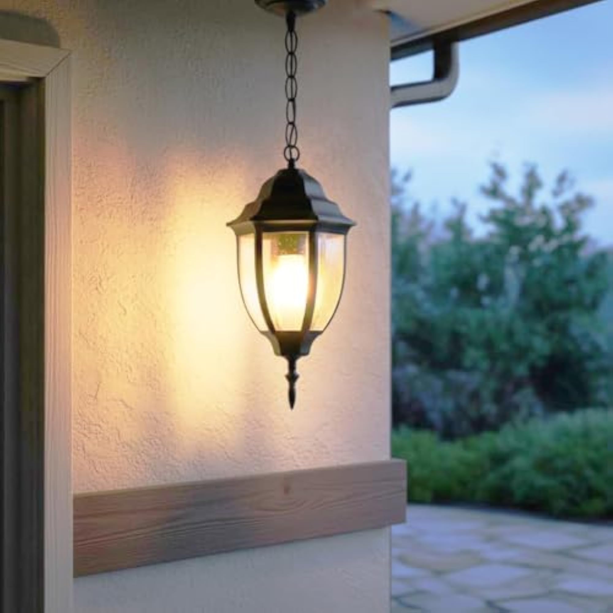 Waterproof Outdoor Hanging Pendant Light, Garden Lamp