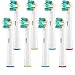 Toothbrush Replacement Heads Refill for Oral-B Electric Toothbrush Pro 1000 Pro 3000 Pro 5000 Pro 7000 Vitality Floss Action,8 Count with Covers