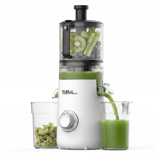 Tiffri&Co Cold Press Juicer, Masticating Juicer for Fruits and Vegetables