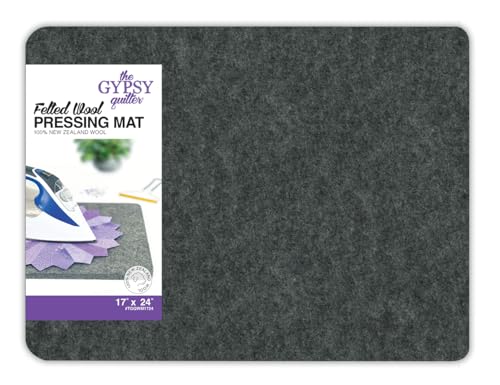 Gypsy Quilter Felted Wool Pressing Mat 17in x 24in x 1/2in for Ironing Blocks and Quilting Projects