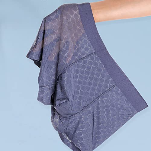 Men Ice Silk Mesh Boxer Briefs Breathable Underwear Cool Ultra-thin Stretch Boxers3