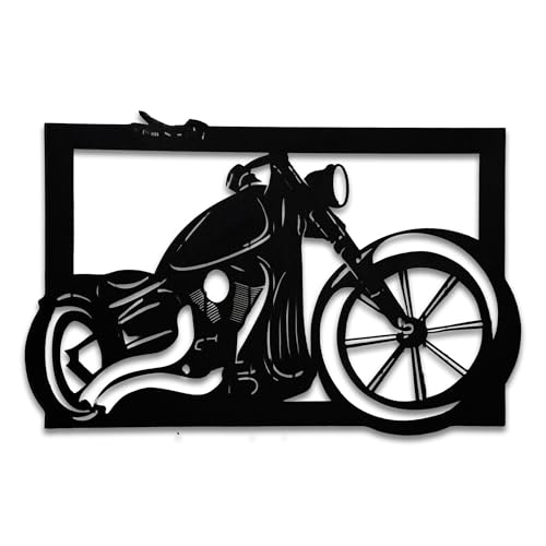Image of METSY Metal Bike Wall Art with backlit | Bike Lover Gifts | Wall Decor | Home Decoration Wall Hangings(77x120) Cm