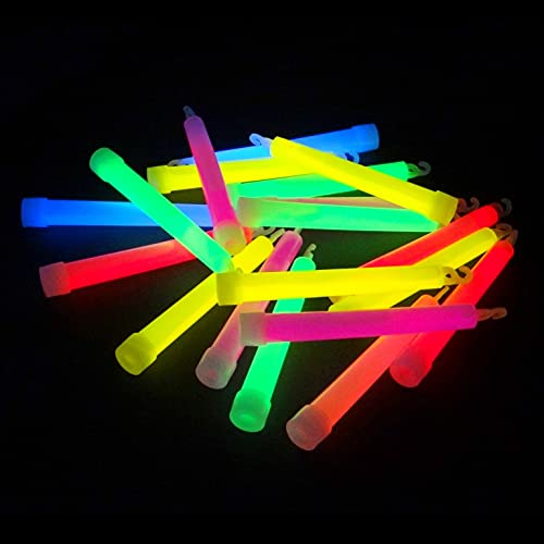 Partyknicklichter – 25 Power Knicklichter 150×15 mm 6-Farben-Mix für Events, Notbeleuchtung, Weg-Markierung, Signalleuchten