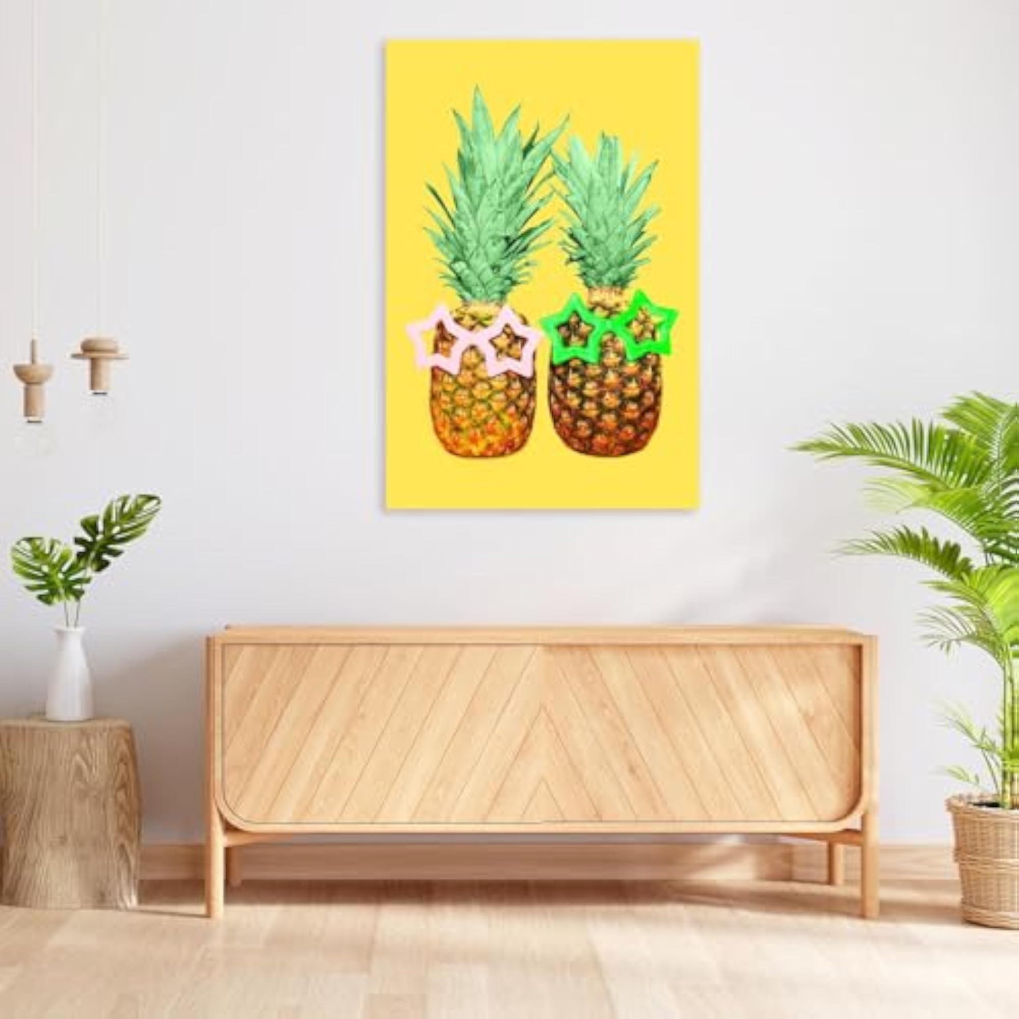 Pineapples with Sunglasses Peel & Stick Vinyl Wall Sticker
