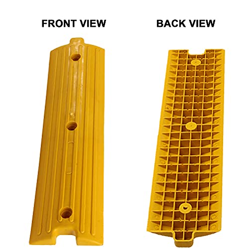 Image of LADWA 6 Mtrs Plastic Rumblers Road Safety Speed Breaker /Speed Hump in Black & Yellow Color for High Visibility
