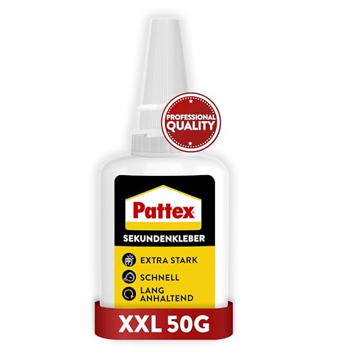 Pattex Universal Sekundenkleber 50g hochwertiger Alleskleber für Kunststoff Metall Keramik und Holz schnell trocknender wasserfester Kleber für präzise Ergebnisse