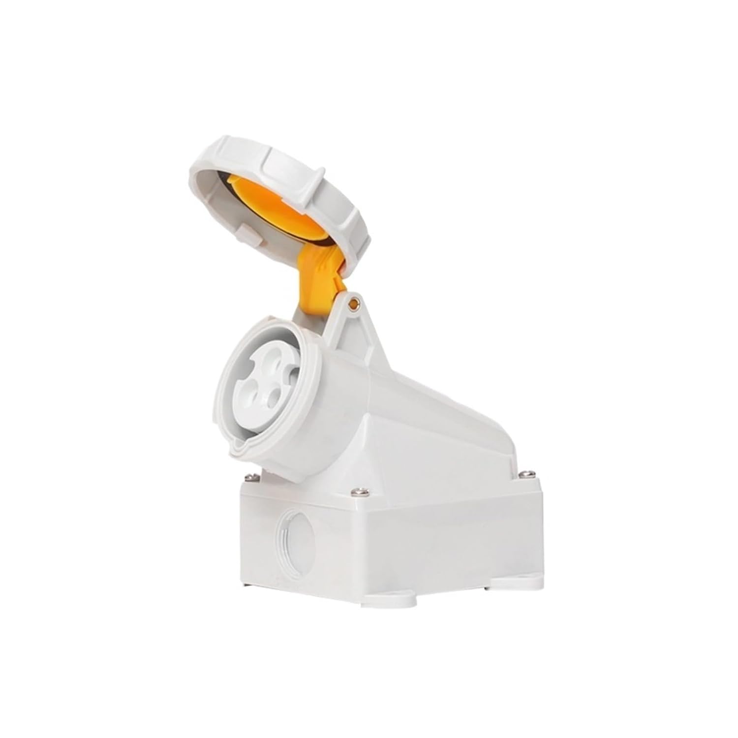 4h Industrial Plug and Socket 110V-130V Three-core 32A Waterproof Aviation Male and Female Docking Connector IP67(Concealed Socket)