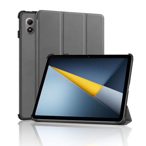 (2025����)For Redmi Pad 2 Pro/Xiaomi POCO Pad M1 �P�[�X �J�o�[�yHNWEIWEI �z 360°�S�ʕی� 12.1 �C���` �O�܃X�^���h�����p���� PU���U�[�O�� ���n�}�C�N���t�@�C�o�[ ���C�z�� �S�ʕی�^ 