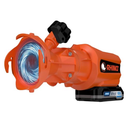 Camco Rhino 18V Cordless RV Macerator Pump Portable Sewage Waste Pump System Lithium Battery Powered Pumps Uphill & Long Distance Fits 34 Sewer Outlet Quiet Brushless Motor 12 GPM (39030)