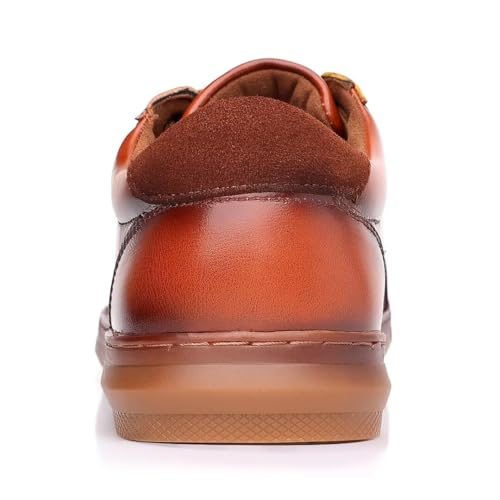 Image of Arkbird Casual Sneakers, Breathable Lace-Up Leather Walking Shoes Comfortable Fashion Sneakers for Men Daily Work
