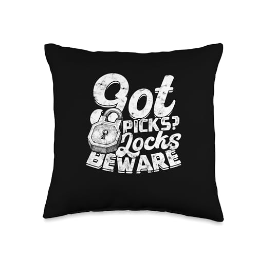Got Picks? Locks Beware Key Collector Throw Pillow