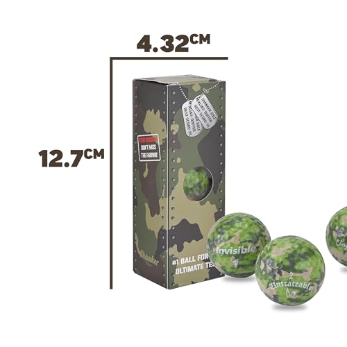 Shanker Golf Bolas - Bolas de golfe camufladas - Presente engraçado de brincadeira de golfe de camuf