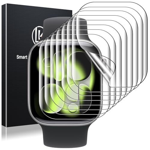 LK 8 Pack for Apple Watch Series 11 Screen Protector 46mm [Upgrade Soft TPU Film - Strong Absorption] HD Ultra-Thin for Apple Watch 46mm Screen Protector Series 10, High Touch Screen, Anti-Scratch