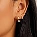 3 Pairs Gold Earrings for Women Trendy, 14K Gold Plated Hypoallergenic Chunky Cartilage Hoop Earring Set Dainty CZ Stud Earring Huggie Stacks Fashion Accessories Jewelry Valentines Day Gifts for Her