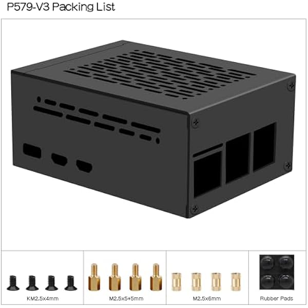 Geekworm Raspberry Pi 5 Case P579 Support PCIe M.2 NVMe SSD Shield Top X1001 X1004 X1003 X1012 X1015 X1000 M901 M300 Raspberry Pi 5 Active Cooler