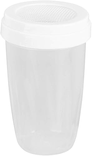 Miniatura 8 de Coctelera de polvo de plástico con tapa, agitador de azúcar en polvo con tamiz de malla fina para azúcar en polvo, harina de cacao, chocolate, café,