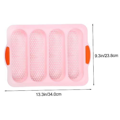 OKUMEYR Multipurpose Silicone French Bread Pan Non Stick Baking Tray for Home and Bakery Use Slot for Biscuits Cakes and Baguettes Easy to Clean Kitchen Gadget