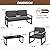 Raysfung Aluminum Patio Furniture Set, 4 Pieces Patio Furniture with Coffee Table Set, Outdoor Modern Patio Conversation Sets with Removable Cushions