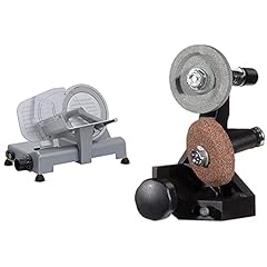 Rgv Lusso 195 Gl Affettatrice, Color Argento, Diametro 19.5 Cm 43X30X29.2Cm & 9168 Affilatoio Amovibile