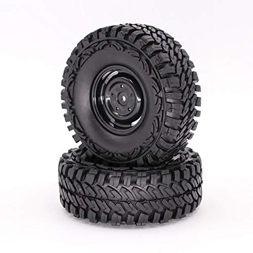 Vibolaa 2 PCS 1/10 Scale RC Car Tires,100mm 1.9 Inch Rubber Wheels Tires