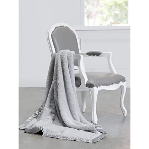 Little Giraffe Chenille Xl Throw Blanket 59" X 88", Silver #TOP1