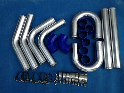 Blue 3" Inch 76MM Universal Aluminum Intercooler Turbo Pipe Piping