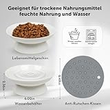 Katzennapf,2 Stück Futternapf Katze Aus Keramik Erhöhter Zervixschutz-Katzennapf Futternapf Katze Erhöht Fressnäpfe Katzen Für Katzen Mit Wasser, Trockenfutter, Nassfutter