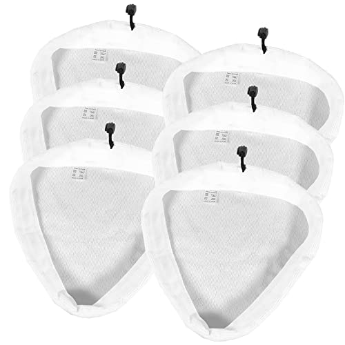 SPARES2GO Microfibre Cloth Cover Pads for Efbe Schott & Delta HST78Y Steam Cleaner Mop (Pack of 6)