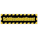 Kiwistar - Autoaufkleber - Schlüsselnotdienst gestreift - Hinweis Aufkleber Sticker für Auto, Kfz, Fahrrad, PKW, LKW