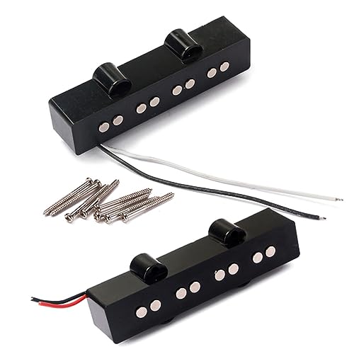 BESTonZON Bass Pickup Replacement 4 String Bass Guitar Pickups Open Style Set v Magnets Gmb07