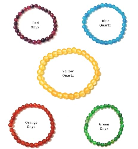 Bracelets onyx de qualité supérieure lot de 5 perles de 17,8 cm - 2