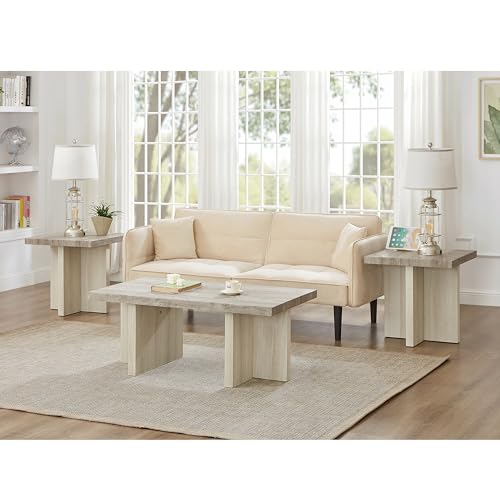 Roundhill Furniture Mchome 3-Piece Coffee Table Set, Coffee Table and