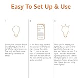 Amazon Basics Smart Dimmable LED Light Bulb, B22 Base, Soft White, 8W (60W Equivalent), Works with Alexa Only, 1 Pack - Image 5