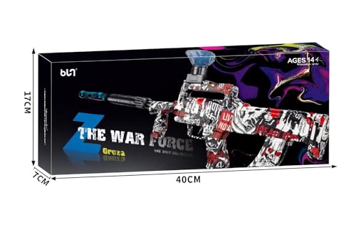 Image of Electric Gel Blaster Toy Gun with Rechargeable Battery, Gel Balls, Scope & Tactical Accessories - Outdoor Shooting Toy for Kids & Adults (The WAR P90-57 CM)