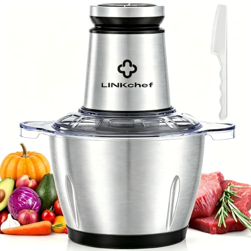 Image of LINKChef Food Processor, 10 Cup Electric Food Chopper, 600W Meat Grinder