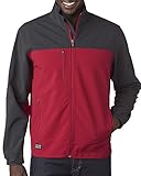 Dri Duck Adult Motion Soft Shell Jacket, Red/Chrcl, XXX-Large