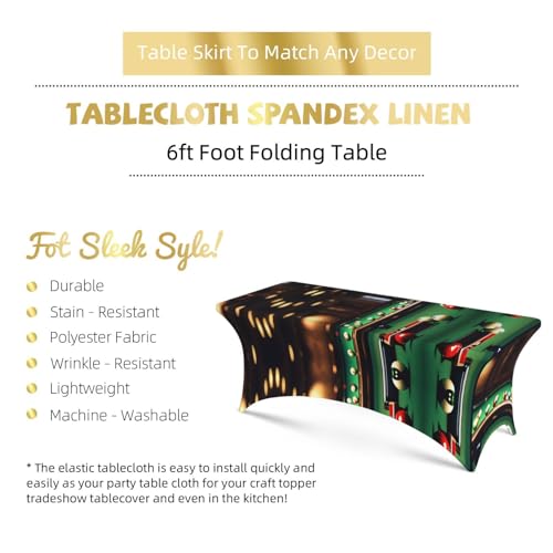 Nappe lavable en élasthanne stretch 1,8 m motif billard宴会 - 6