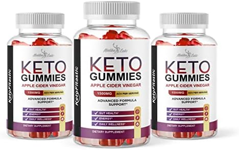 Malibu Labs Keto Fitastic ACV Gummies, Apple Cider Vinegar Ketosis, New Strong Time Released Formula, 1500mg Once a Day, Ketogenic Support Supplement, Ketos Shark Gummy, (3 Pack) 90 Day Supply Tank