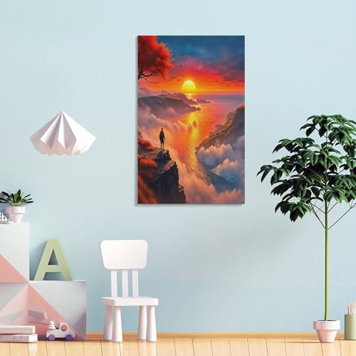 Tableau impression sur toile coucher de soleil de haute précision 60x90cm - 4