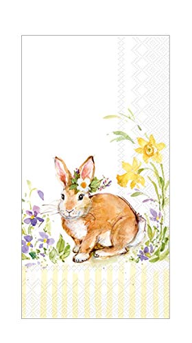 Easter Party Paper Hand Towels for Bathroom Decor Guest Towels Disposable Bunny Decor Easter Decorations and Dinner Napkins Pak 32