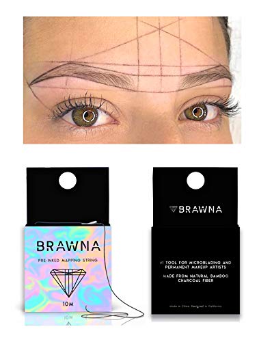BRAWNA Pre Inked Mapping String for Microblading & Microshading . Premium Microblading string. Microblading Supplies. PMU & Microblading kit