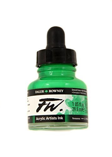 Image of Daler Rowney FW Artists Acrylic Ink 29.5 ML Pot - Emerald Green