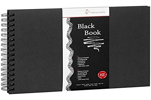 Pastel et croquis sur Black Book 23,5x23,5cm, livre d'or et album photo scrapbooking