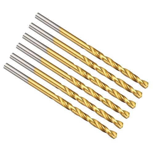 Image of PATIKIL #36 Drill Bit M42 8% Cobalt High-Speed Steel 135° TiN Coated 6Pcs