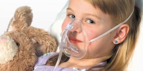THE OXYGEN STORE Maschera per ossigeno per bambini Maschera per ossigeno aperta pediatrica Età 3-10