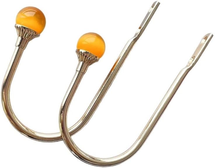 カーテンタイバック、U字型カーテンフック カーテンタイバックル用ウォールフック カーテンドレープ ホールドバック ブラック ホームイ