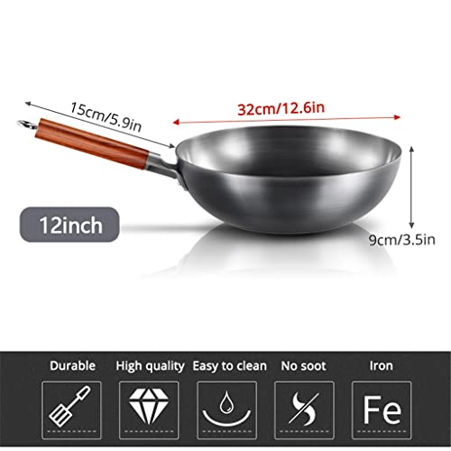 Wok de Hierro Tradicional Hecho a Mano para Cocina a Gas e Inducción miniatura 4