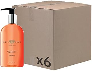 Mass & Rowe - Limpiador de manos líquido para lavado de manos (caja 6 x 400 ml), color negro