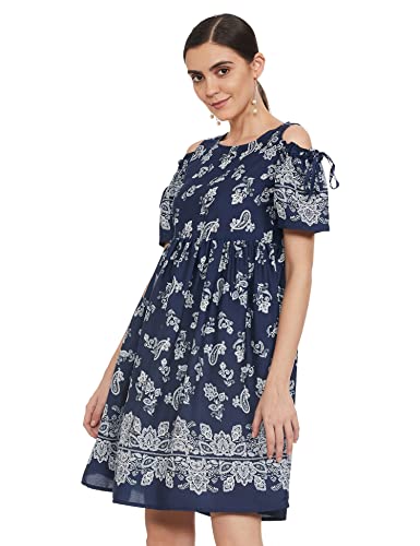 Image of Styleville.in Women's Rayon Skater Knee-Length Dress