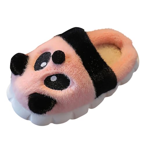 Cute Panda Slippers for Toddler Boys Girls Slide Comfy Cartoon House Shoes Kids Cute Plush Soft Sole Slip-On Footwear